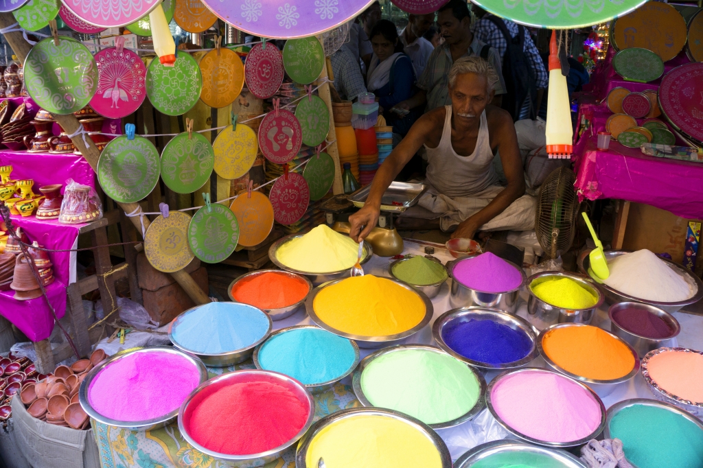 A dye seller in Calcutta. Businesses will be liable to the goods and services tax Getty Images