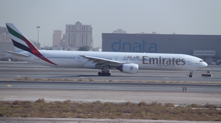 A file image of Emirates Boeing 777-300 A6-EMW