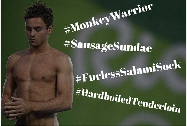 A focused Tom Daley- and just a few of his nicknames