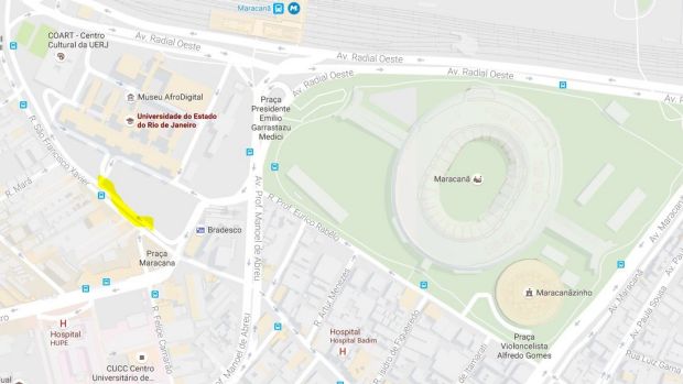 A man was found dead outside Rio's state university near Maracana Stadium the site of the Rio Olympics Opening