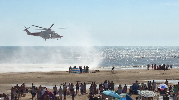 A rescue helicopter was called in as the situation escalated