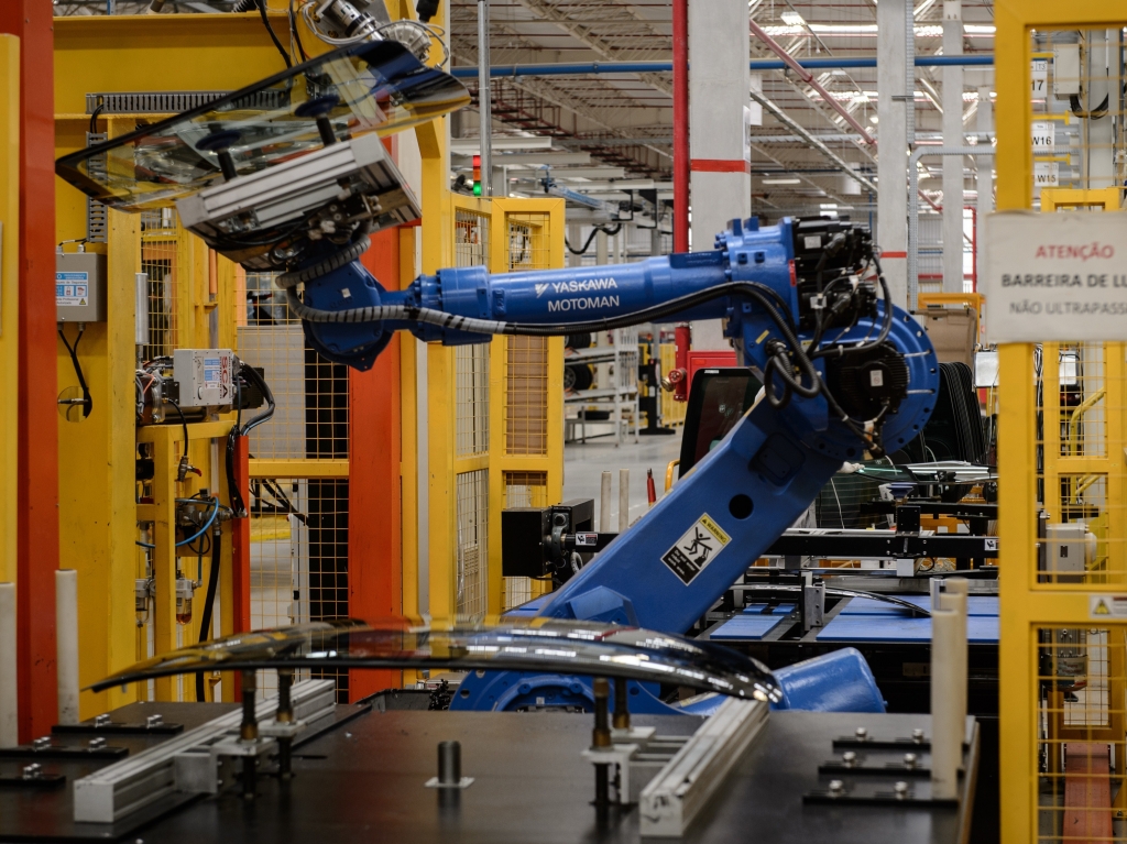 A robot arm at a Nissan assembly plant in Brazil.   Yasuyoshi Chiba    
  AFP  Getty Images