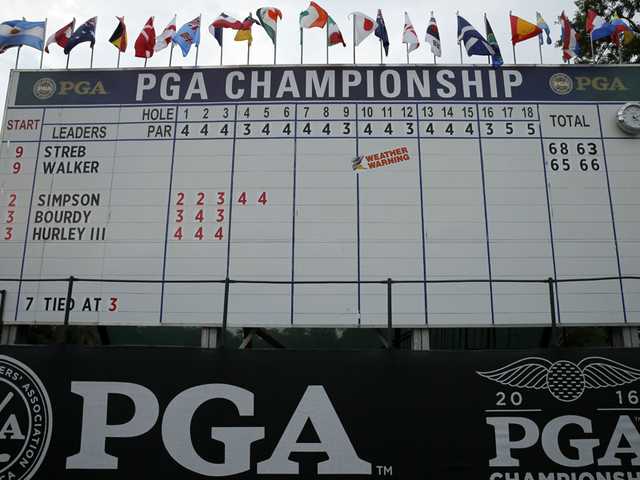 Storms interrupt PGA Championship at Baltusrol