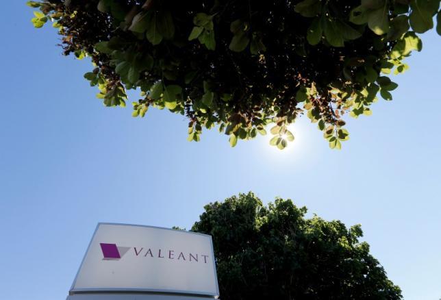 A sign for the headquarters of Valeant Pharmaceuticals International Inc is seen in Laval Quebec