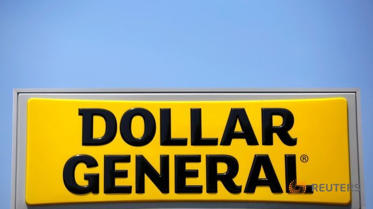 A sign is seen outside a Dollar General store in Chicago Illinois