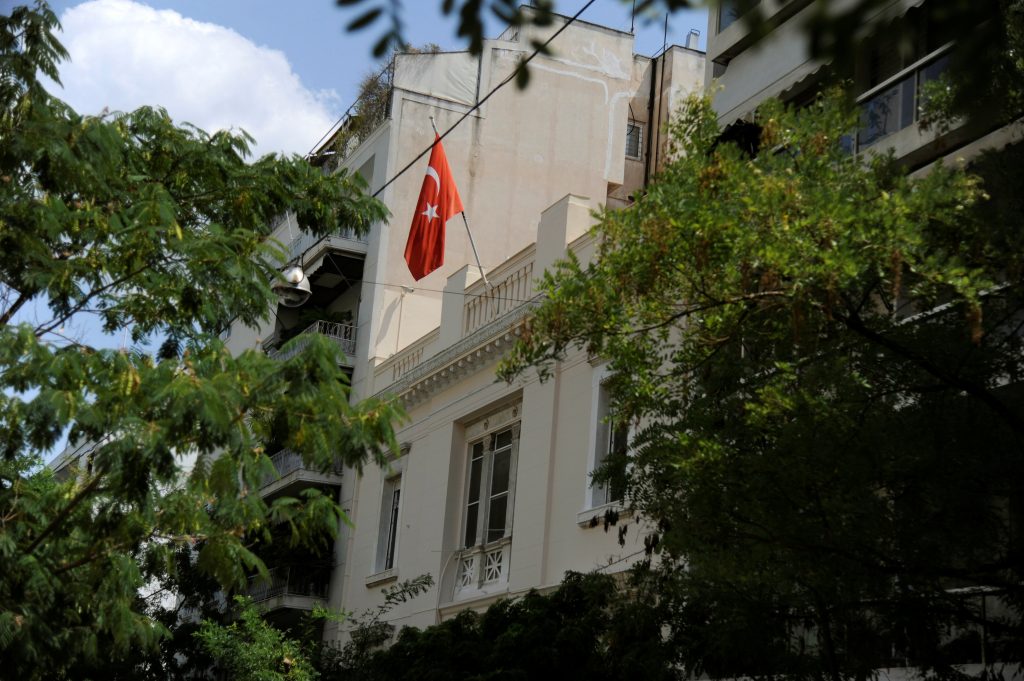 A view of the building of Turkish Embassy in Athens Greece