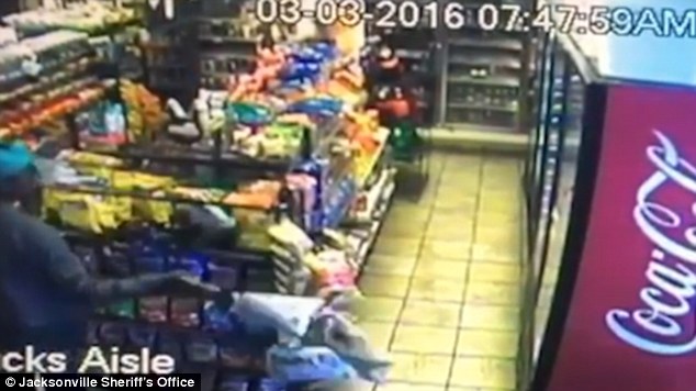 A woman who was caught stealing $11 worth of candy from a gas station went on a 10-minute rampage inside the store after she was confronted