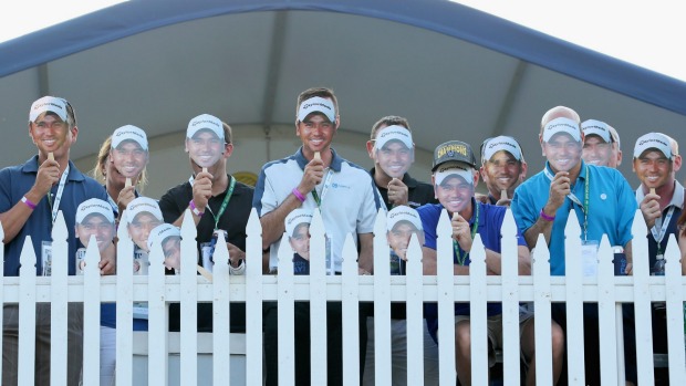 Jason Day's fans show their support in the form of masks in his likeness