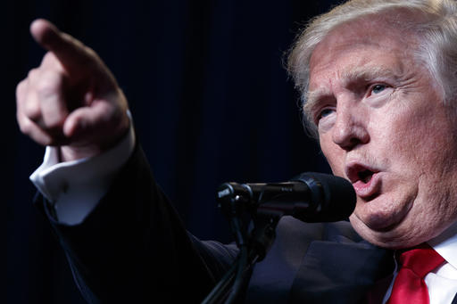 Republican presidential candidate Donald Trump speaks during a campaign rally Friday Aug. 5 2016 in Green Bay Wis