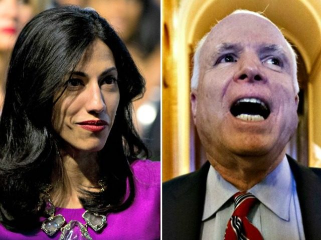 Huma Abedin and John Mc Cain AP