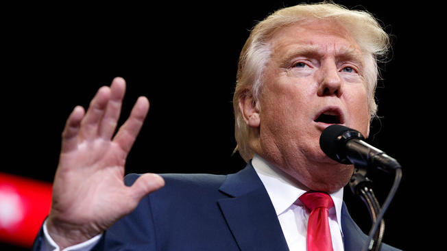 APRepublican presidential candidate Donald Trump speaks during a campaign rally on Aug. 3 2016 in Jacksonville Fla