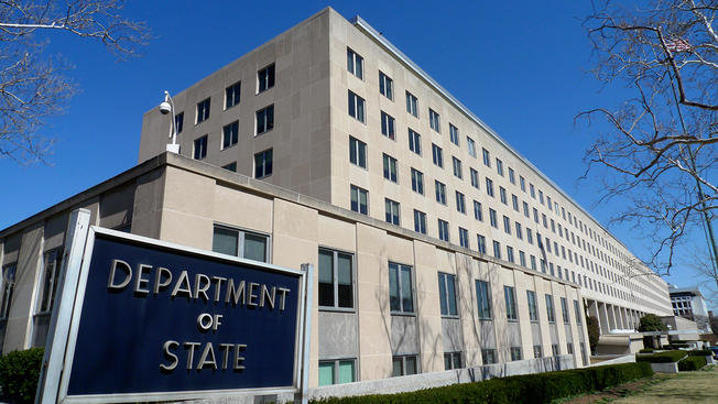 ASSOCIATED PRESSThe Harry S. Truman Building headquarters for the State Department is seen in Washington Monday