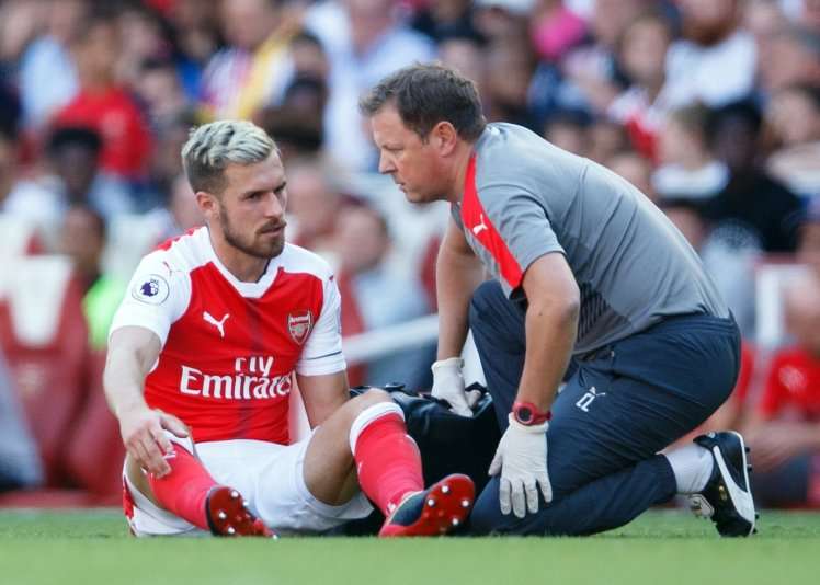 Aaron Ramsey suffered a hamstring injury in season’s first game