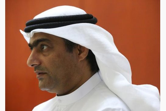 Human rights activist Ahmed Mansoor speaks to Associated Press journalists in Ajman United Arab Emirates on Thursday Aug. 25 2016. Mansoor was recently targeted by spyware that can hack into Apple's iPhone handset. The company said Thursday it has upd