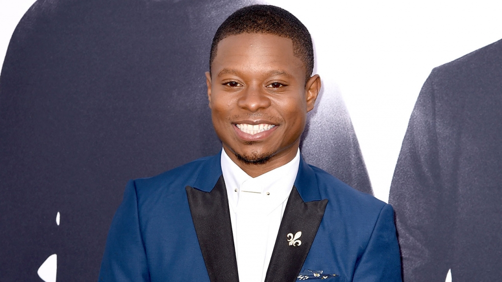 LOS ANGELES CA- AUGUST 10 Actor Jason Mitchell arrives at the premiere of Universal