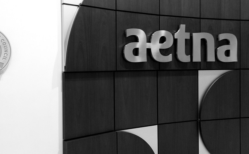 Aetna entrance logo sign  Wonderlane