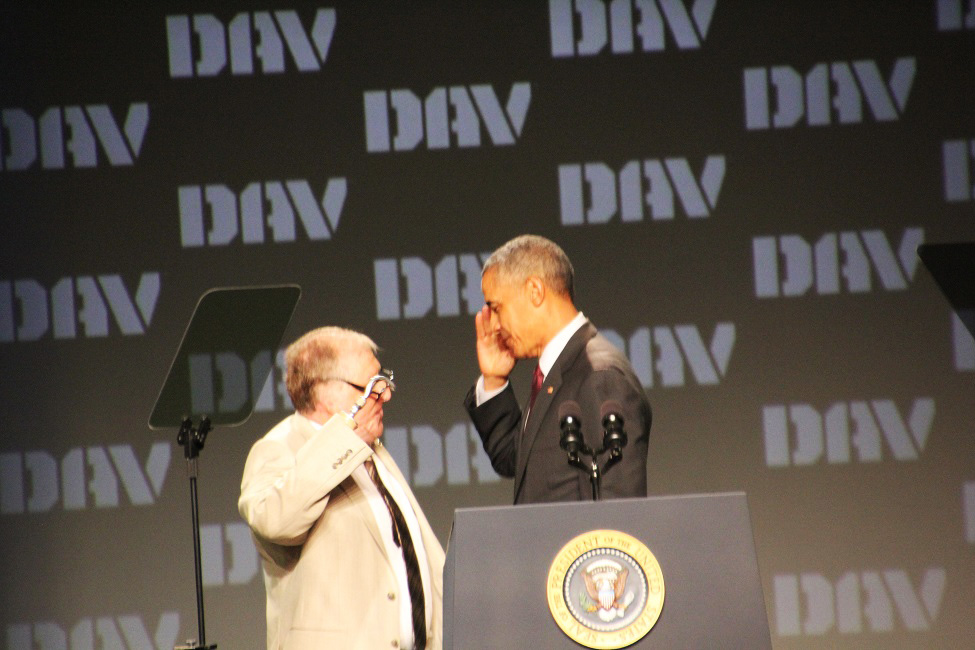 President Obama salutes members of the Disabled American Veterans