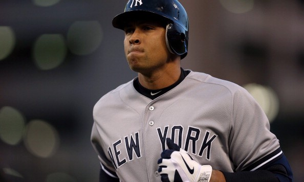 DETROIT MI- OCTOBER 18 Alex Rodriguez #13 of the New York Yankees reacts as he walsk back towards the dugout after he pinch hit and flied out in the top of the sixth inning against the Detroit Tigers during game four of the American League Championshi