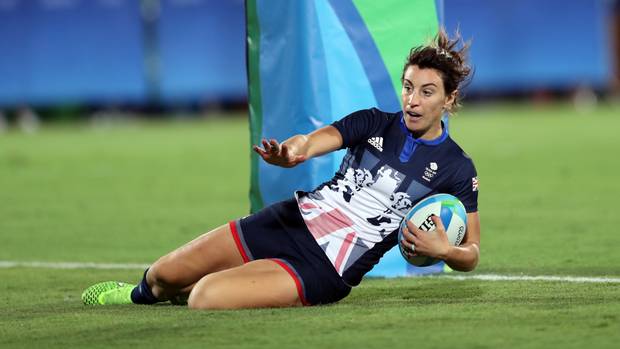 Alice Richardson scored a try for Great Britain as they suffered a semi-final defeat against New Zealand in the Olympic women's rugby sevens