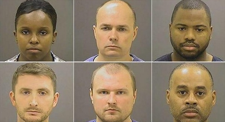 All six Baltimore police officers charged in the Freddie Gray case