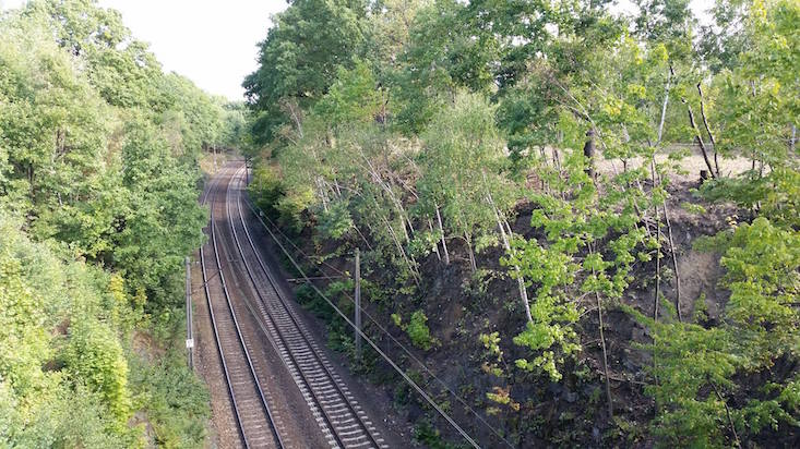 Alleged location of the gold train near Wałbrzych