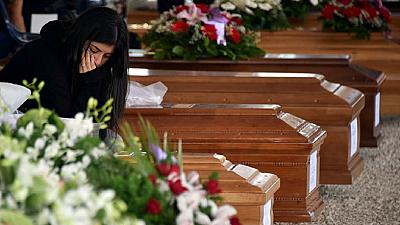 Mass funeral held for Italy quake victims