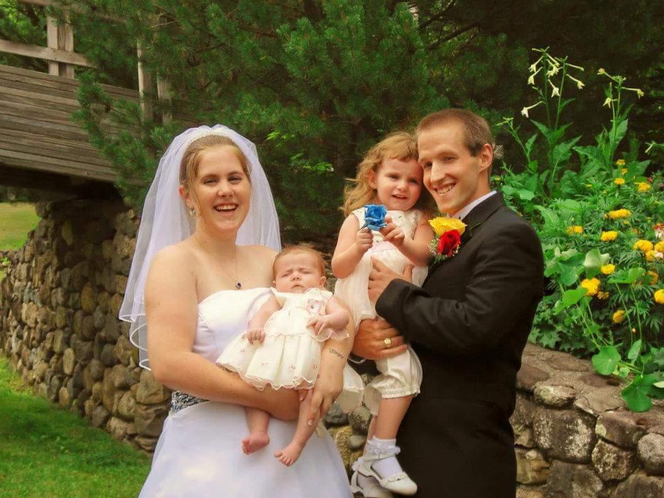 Amy and Kevin Balduf and their daughters. Kevin was killed in a 2011 attack