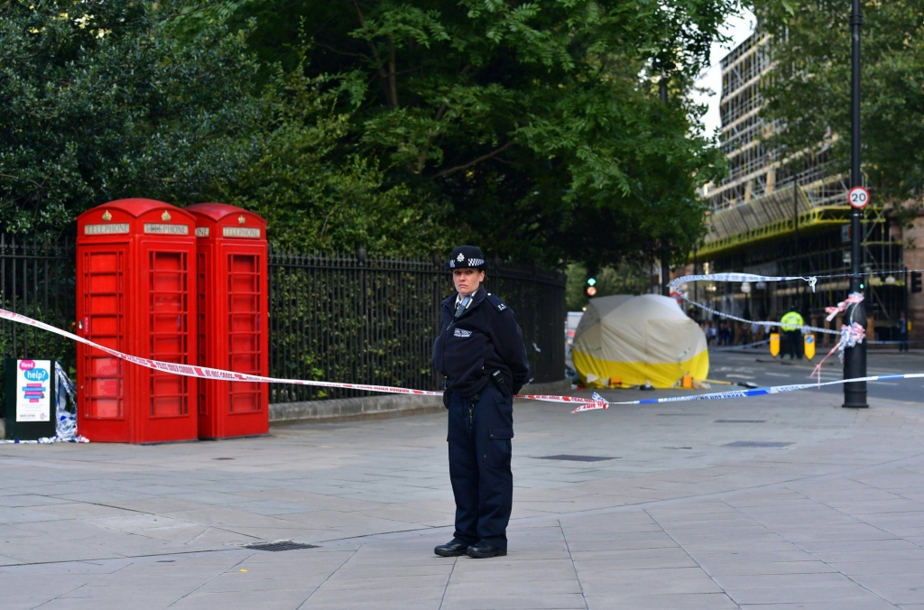 London England. Six people were attacked by a 19 year old man with a knife at 10.30pm in Russell Square London last night. A woman died of her injuries