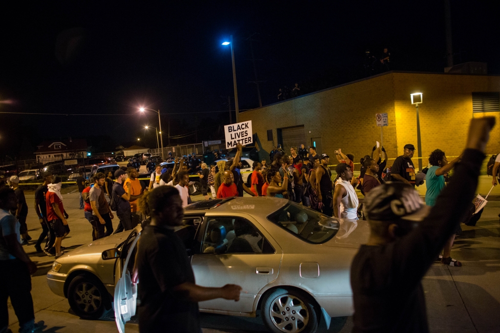 Angry crowds took to the streets for a second night to protest an officer-involved killing in Milwaukee