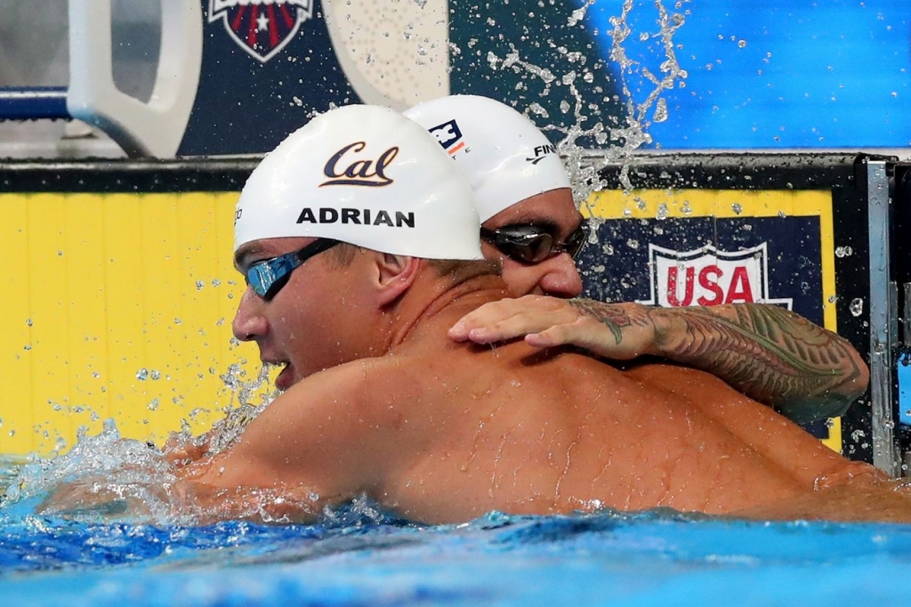 Anthony Ervin and Nathan Adrian are both on the podium for Men’s 50 Free