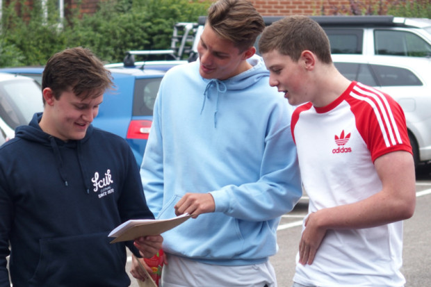 GCSE pupils from Anthony Gell School in Wirksworth collect their results