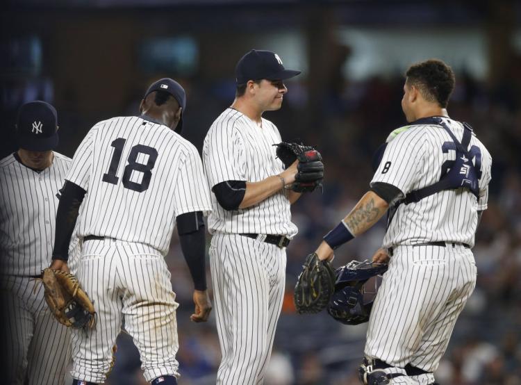 Anthony Swarzak was the first of the Yankees’ relievers to get hammered by the Jays