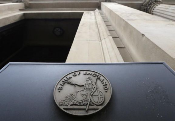 A Bank of England plaque is seen