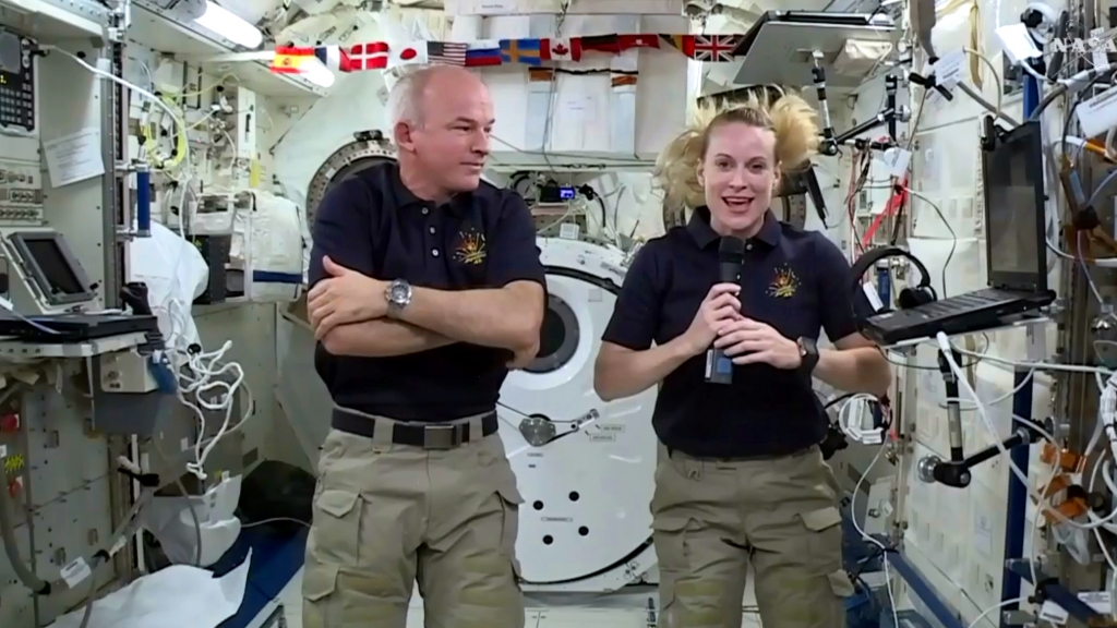 Astronauts Jeff Williams and Kate Rubins interviewed aboard the ISS in July 2016