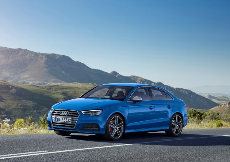 2017 Audi S3 Sedan Blue Front Left Quarter