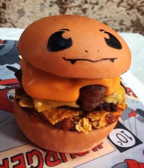 Charizard-inspired Pokemon burger