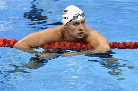 United States&#039 Ryan Lochte checks his time after a men&#039 4x200-meter freestyle relay heat during the swimming competitions at the 2016 Summer Olympics in Rio de Janeiro Brazil. The father of the American swimmer