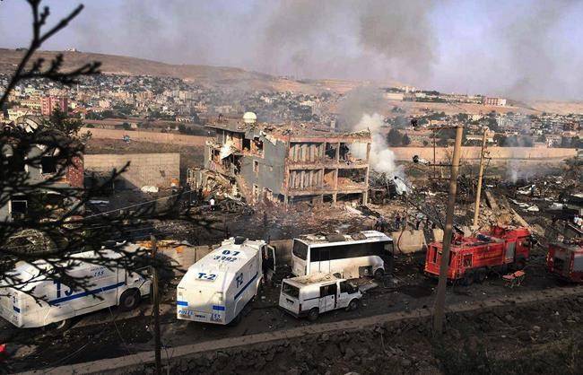 Explosion at police headquarters in Turkey with many dead