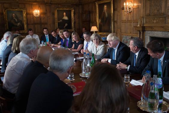 Back in business Theresa May with her Cabinet at Chequers