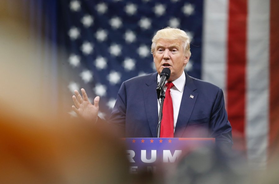 Republican presidential nominee Donald Trump speaks during a campaign rally in Columbus Ohio on Aug. 1 2016.  AFP