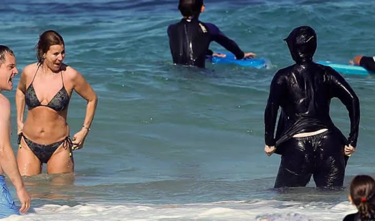 Man harpooned during brawl over burkini beach photos