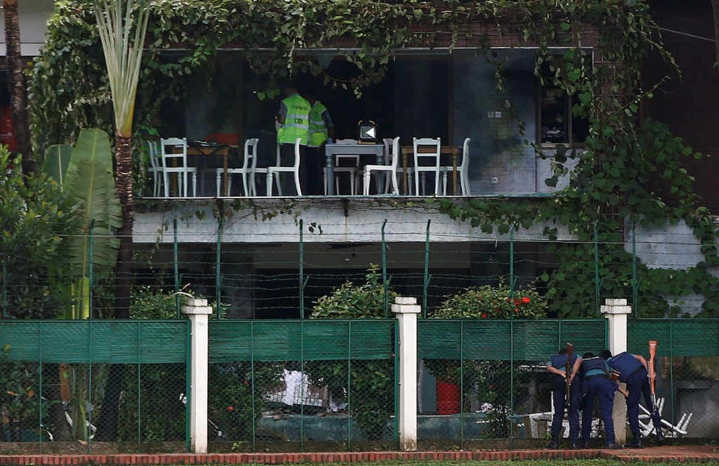 Bangladesh police stormed the alleged hideout of the Dhaka café attack masterminds