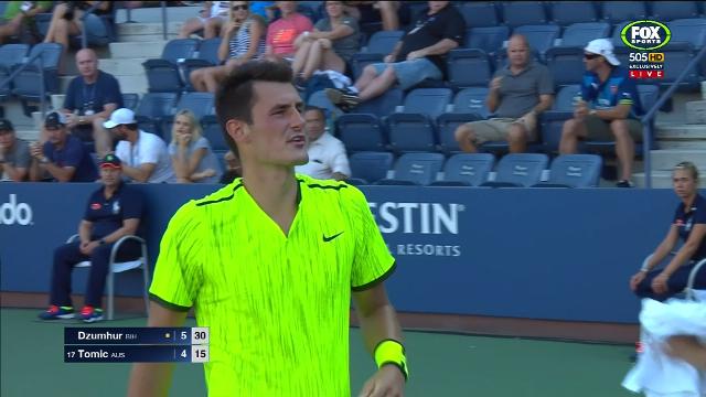 Tomic tells fans to suck my balls