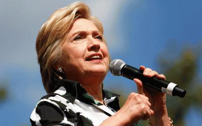 Democratic presidential nominee Hillary Clinton speaks at Fort Hayes Metropolitan Education Center in Columbus Ohio US on 31 July