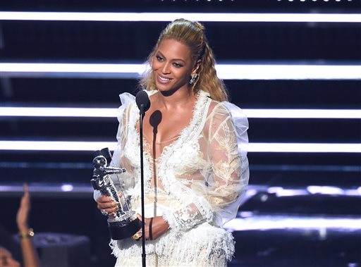 Beyonce accepts the award for Video of the Year for Lemonade at the MTV Video Music Awards at Madison Square Garden on Sunday Aug. 28 2016 in New York