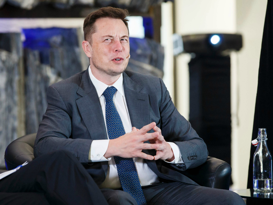 Elon Musk CEO of Tesla Motors attends an environmental conference at Astrup Fearnley Museum in Oslo Norway