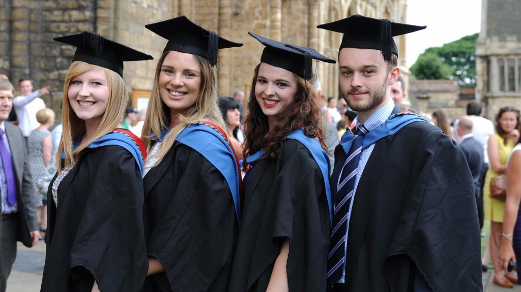 Bishop Grosseteste University students at their graduation ceremony at Lincoln Cathedral