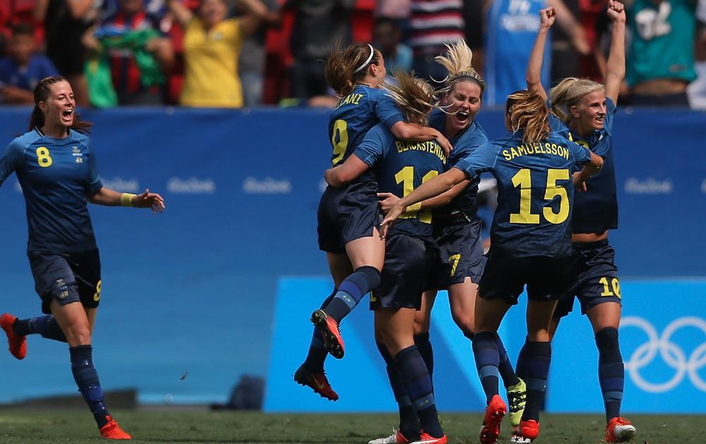 Sweden knock out women's football favourites USA in penalty shoot-out