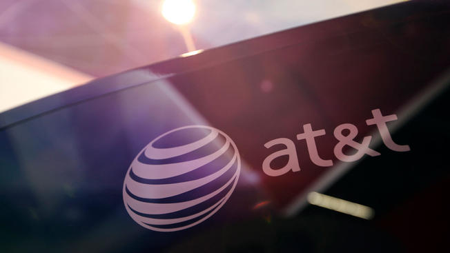 Bloomberg via Getty Images An AT&T logo