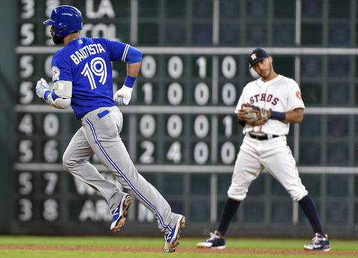 Donaldson hits 2 HRs to lead Toronto to 3-1 win over Astros